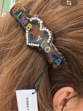 Bimba y lola Tortoise Shell Hair Clip with Colorful Rhinestones
